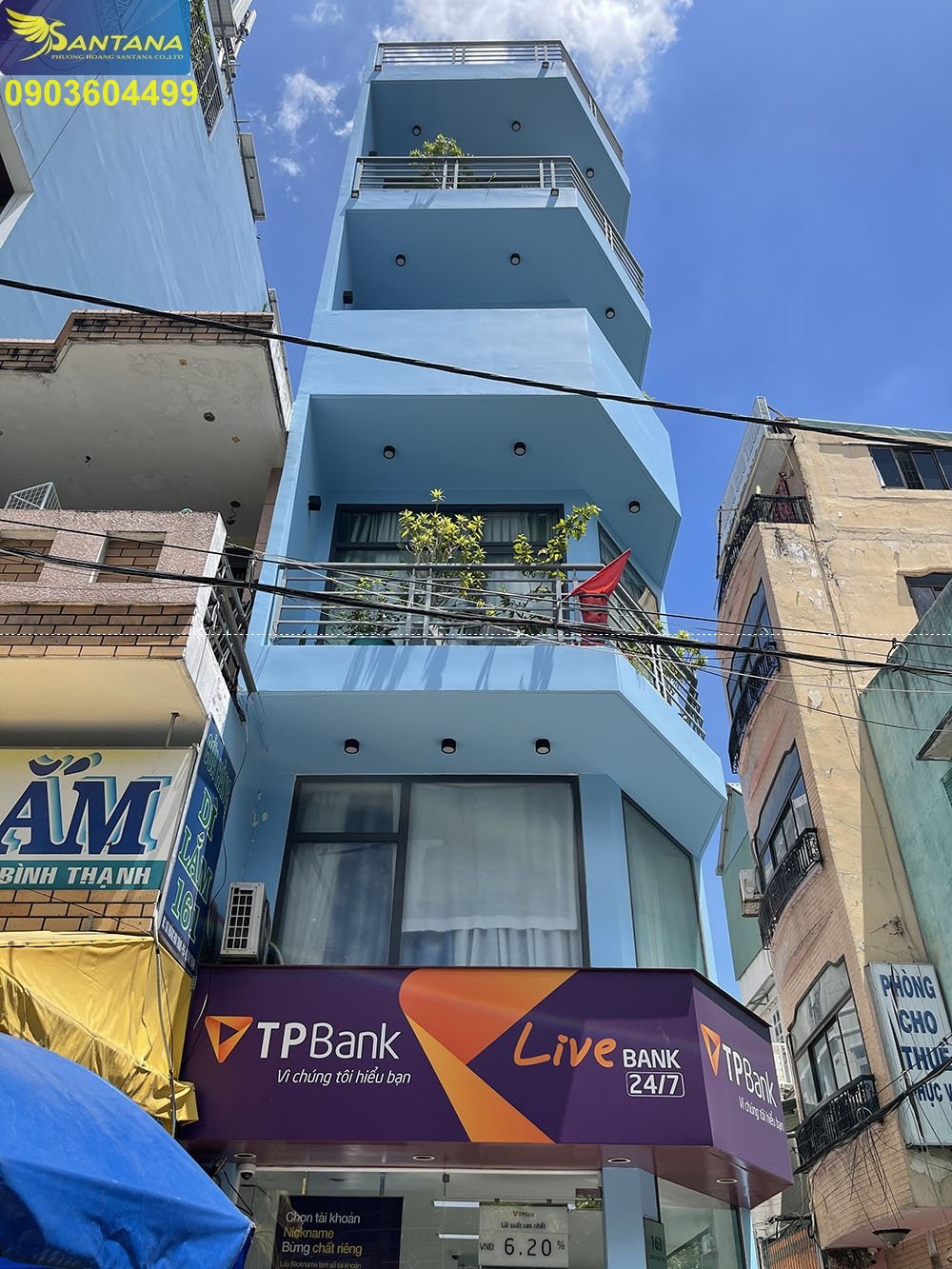 Bán nhà mặt tiền Đường Hoàng Hoa Thám, Quận Bình Thạnh tuyệt phẩm 4 lầu đang cho Ngân Hàng TPBank thuê