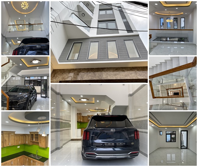 Bán nhà Nơ Trang Long, Quận Bình Thạnh Tuyệt phẩm 4 lầu (4,2m x 14m) tk Singapore ôtô đổ trong nhà.