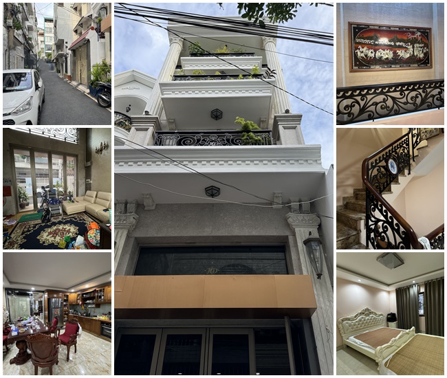 Nhà phố 3 lầu, sân thượng (5x20=100m2 vuông vức) chủ nhà xây ở hẻm nhựa 6m Cửu Long-Khu VIP sân bay