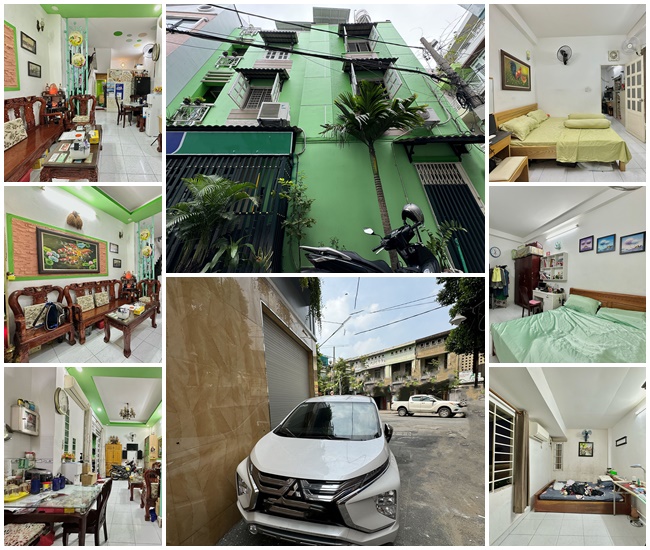 Nhà 3 lầu (9m x 4,11m=37m2 công nhận đủ) chủ xây ở, full nội thất ôtô đổ cách nhà 10m Trần Huy Liệu